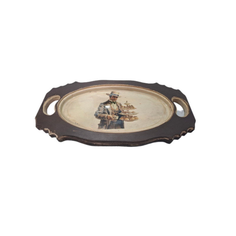 سینی دسته دار طرح موسیو سايز 33×17 سانتی متر