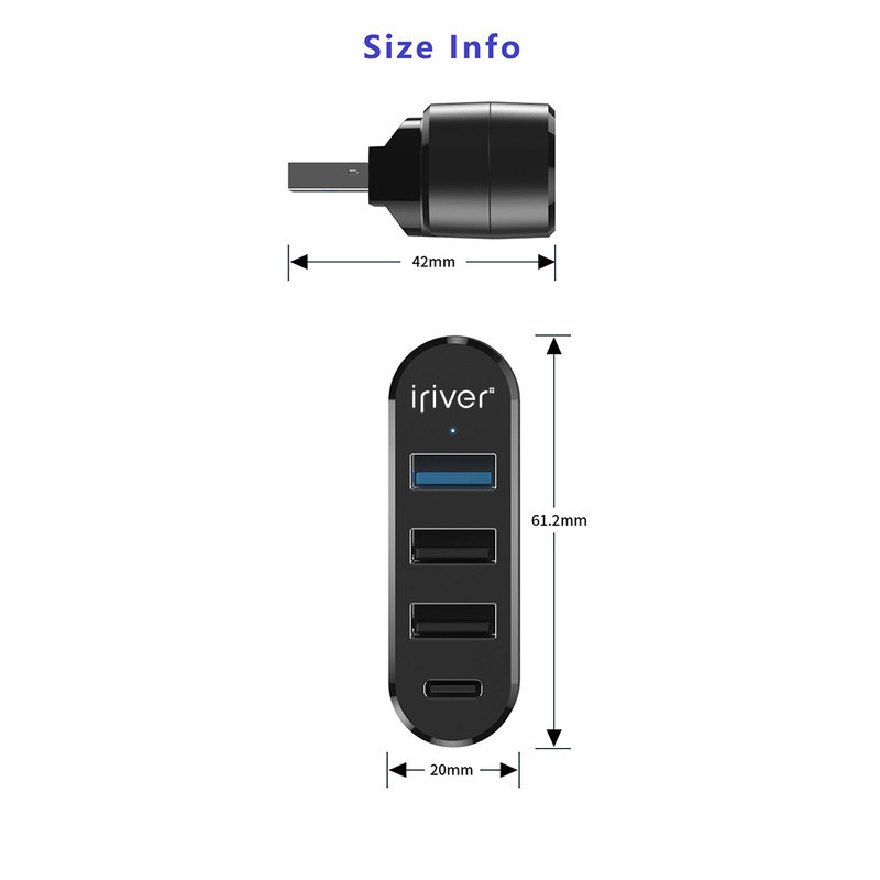 هاب 4 پورت آی ریور مدل RotoPro USB3.0