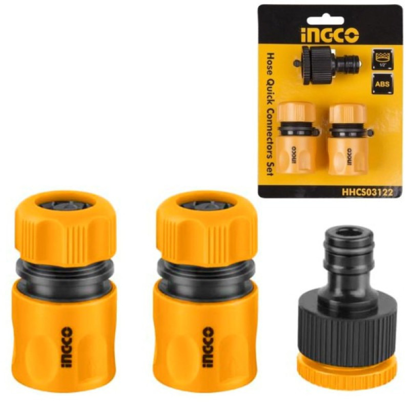 کوپلینگ شلنگ آب اینکو مدل HHCS-03122 مجموعه 3 عددی
