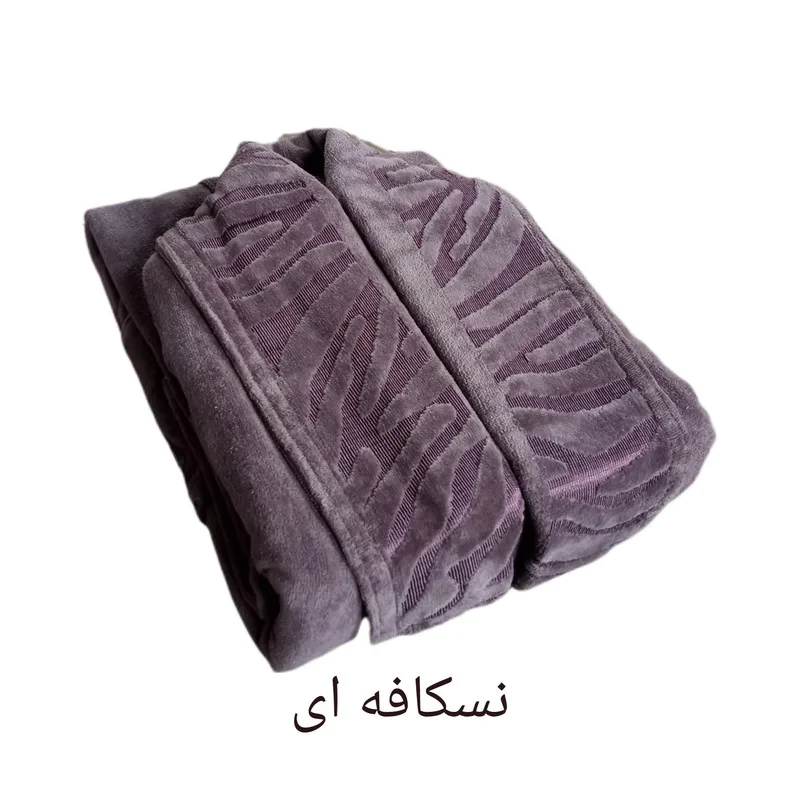 حوله پالتویی پاموک مدل یقه زبرا سایز 125 مناسب برای قد 160 تا 180 سانتی متر