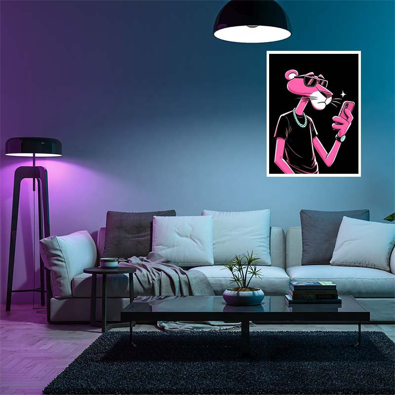 پوستر کارنيکا طرح پلنگ صورتی pink panther کد 31213 مجموعه 8 عددی