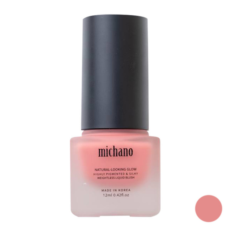 رژگونه مایع براق میچانو مدل Peony شماره 4
