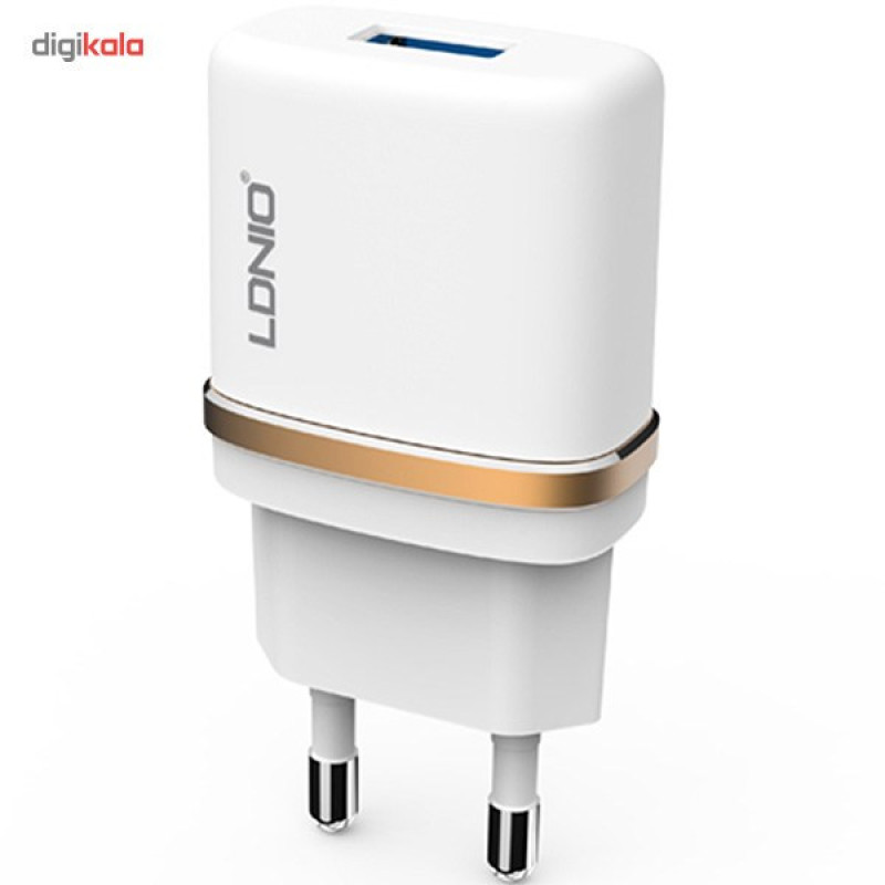 شارژر دیواری الدینیو مدل DL-AC50 همراه با کابل microUSB
