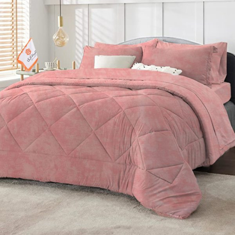 لحاف چیداری مدل پتینه یک نفره سایز 160x220 سانتی متر