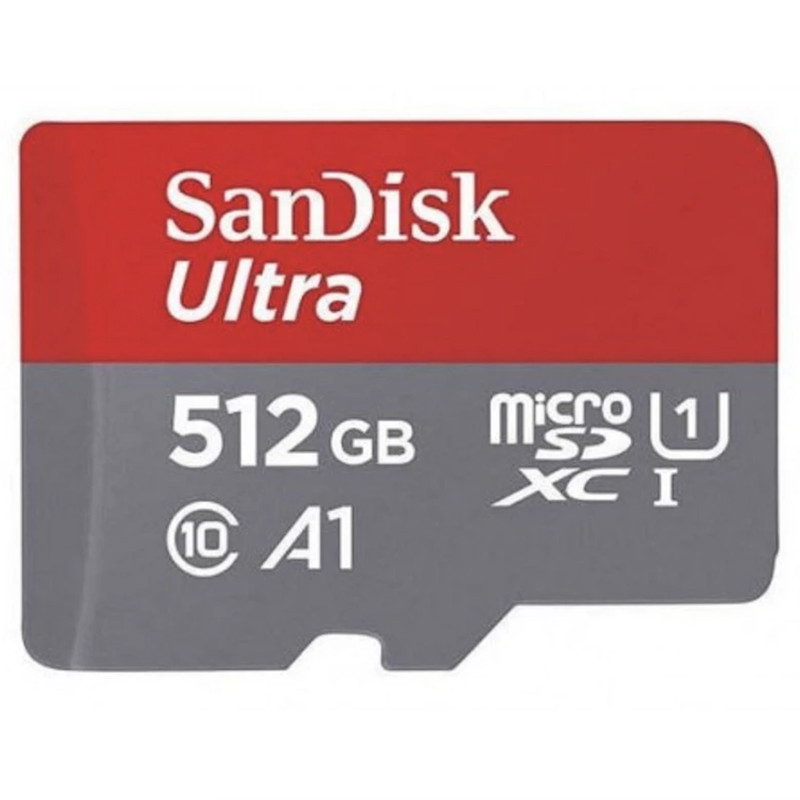 کارت حافظه microSDHC سن دیسک مدل Ultra A1 کلاس 10 استاندارد UHS-I سرعت 100MBps ظرفیت ۵۱۲ گیگابایت به همراه آداپتور SD