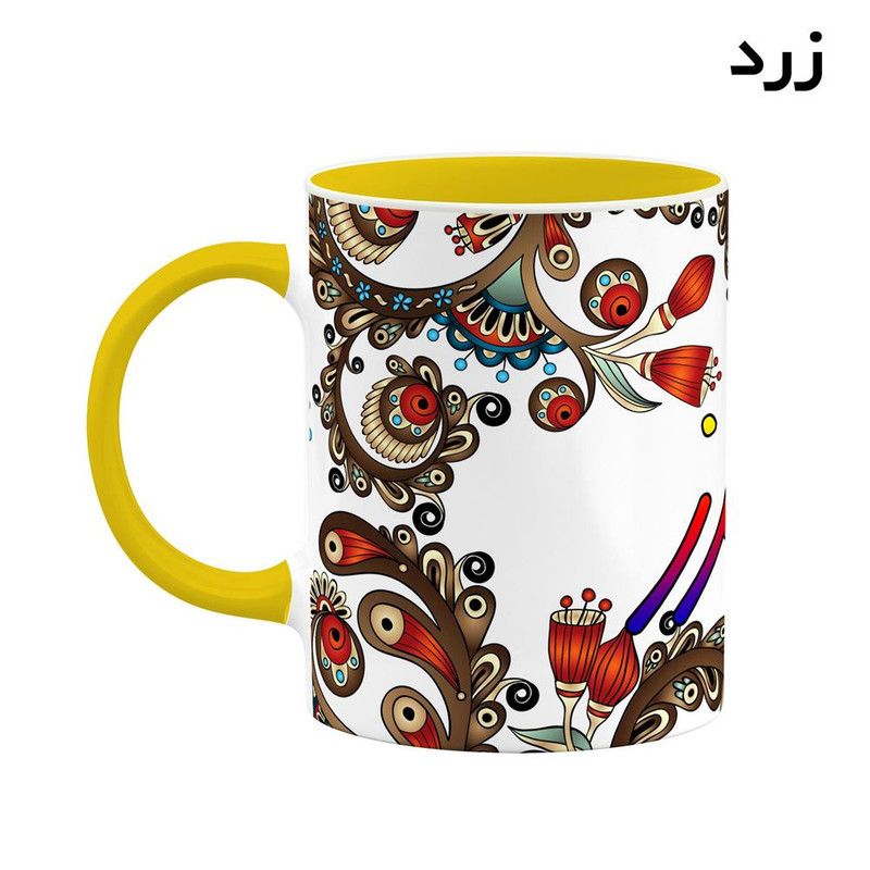 ماگ کاکتی مدل اسم فرامرز طرح سنتی گل و بته کد mgh46330