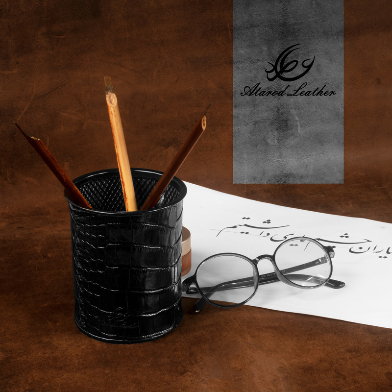 جامدادی رومیزی چرم عطارد مدل  ED03