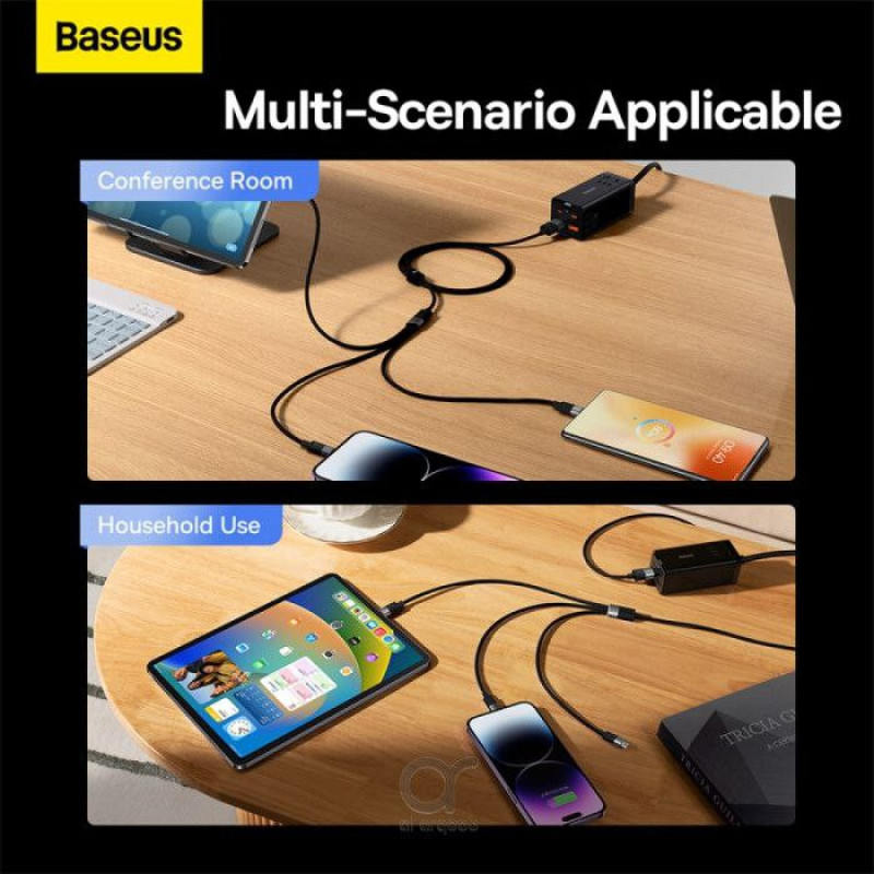 کابل تبدیل USB به لایتنینگUSB-CmicroUSB باسئوس مدل Star Speed طول 1.2 متر