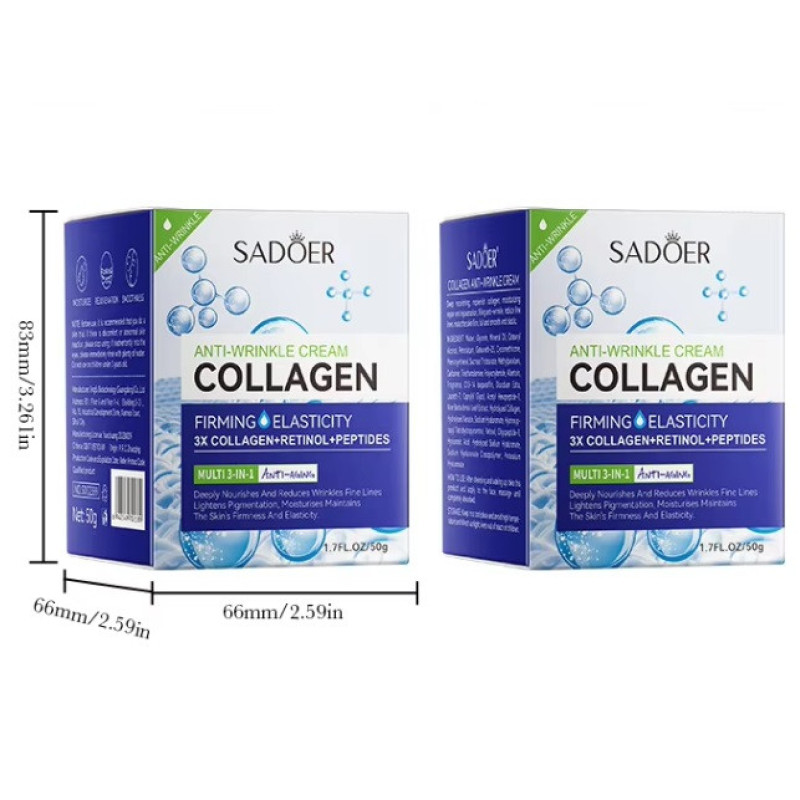 کرم ضدچروک سادور مدل Collagen 3x وزن 50 گرم