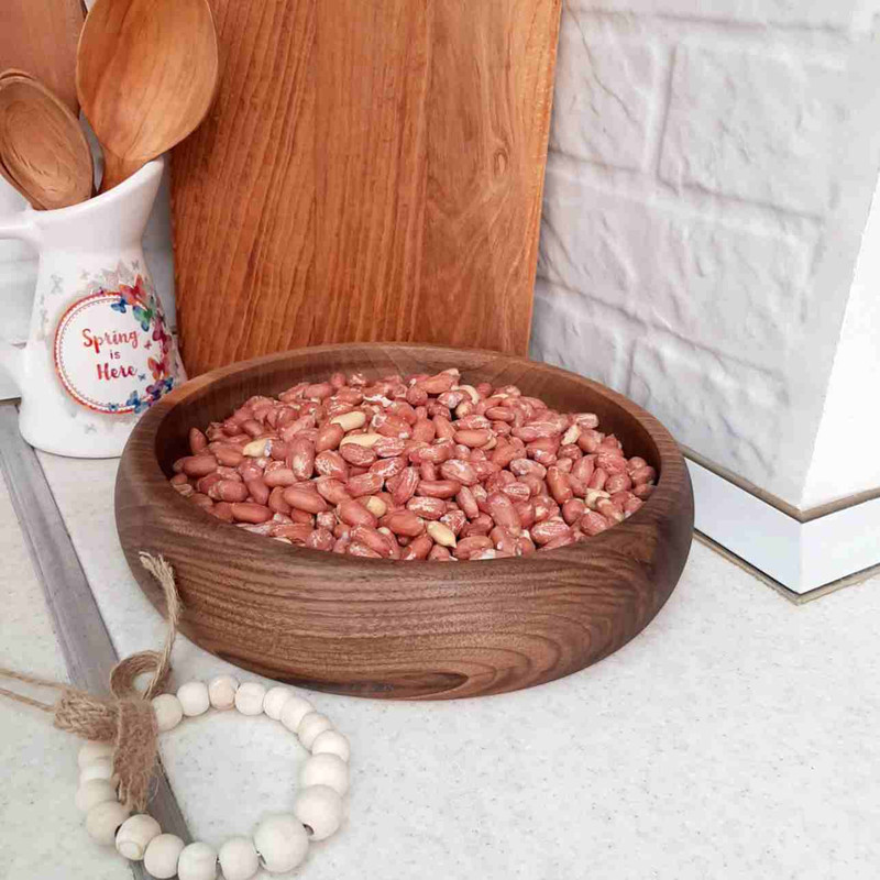 کاسه مدل چوبی طرح خمره‌ای کد ۲۵