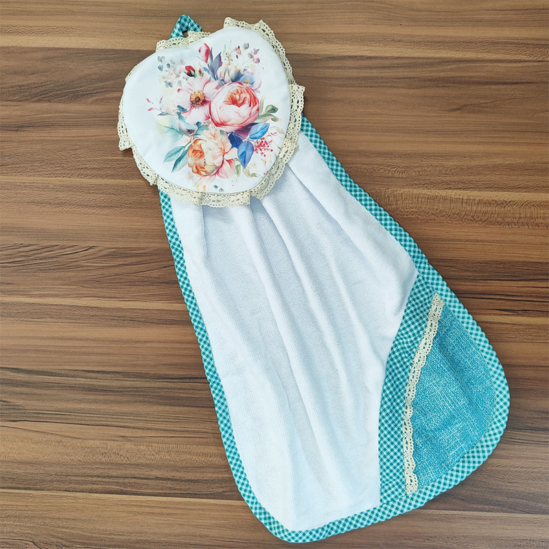 سرویس پارچه ای آشپزخانه 16 پارچه مدل گل