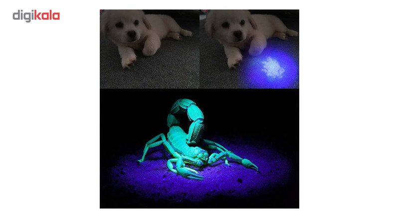 چراغ قوه UV 100 LED ال ای مدل بلک لایت