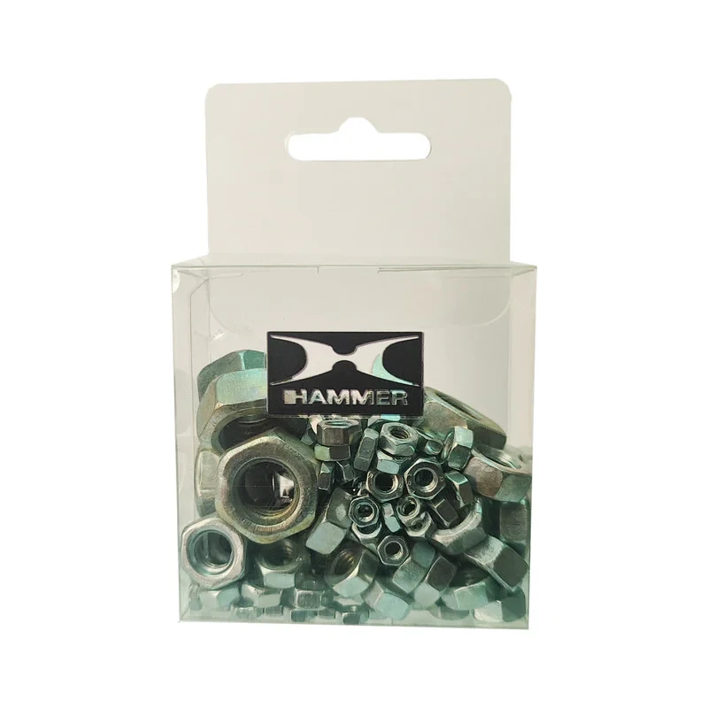 مهره هامر مدل شش ضلعی آهنی کد Home FIX HEX بسته 130 عددی