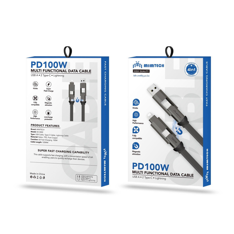کابل تبدیل USB-C به لایتنینگ میم تک مدل  PDW100 طول 0.12 متر