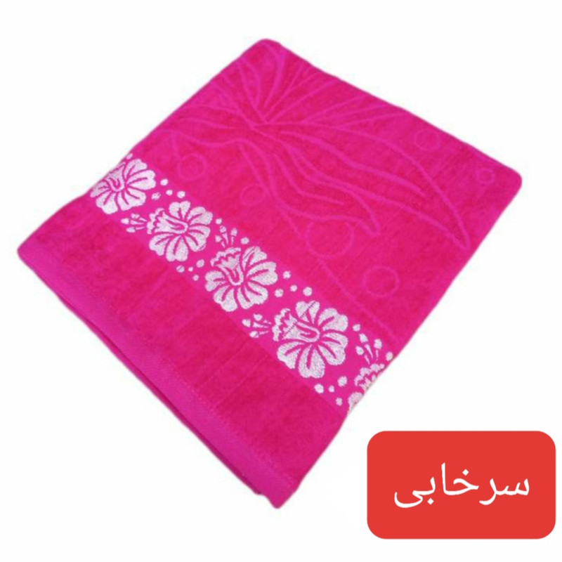 حوله حمام هنرمند مدل گلبرگ سایز 100×150 سانتی متر