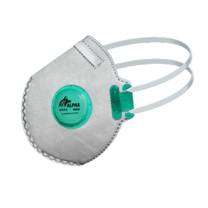 ماسک تنفسی آلفا ماسک 7 لایه کد N99 CARBON ACTIVE بسته 12 عددی