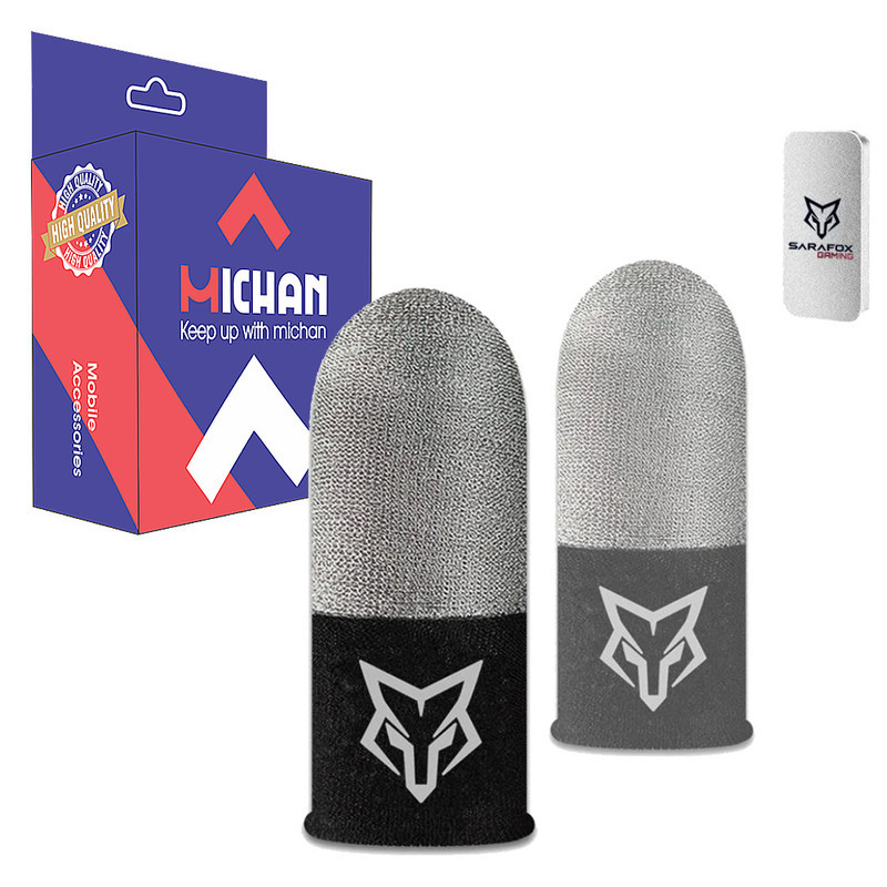 آستین کنترل کننده انگشت میچان مدل King of the Wolves به همراه جعبه فلزی بسته 4 عددی