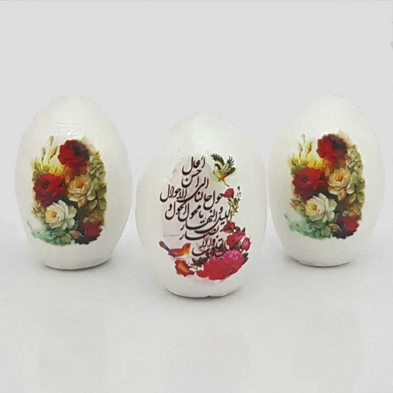 تخم مرغ تزیینی هفت سین طرح گل کد FF002