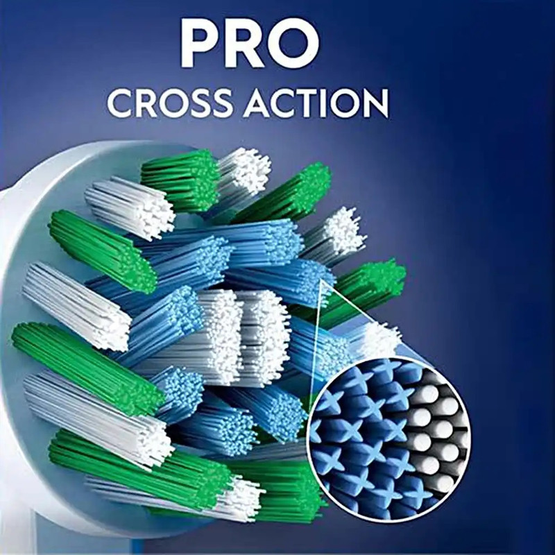 سری یدک مسواک برقی اورال-بی مدل Pro-Expert Cross Action بسته ۴ عددی
