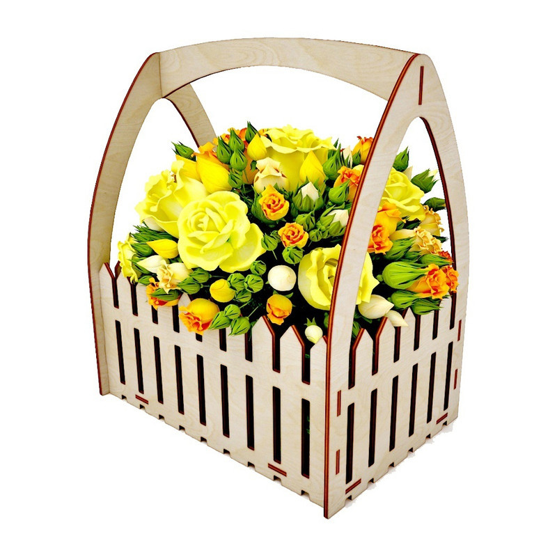 باکس گل مصنوعی مدل چوبی کد B84
