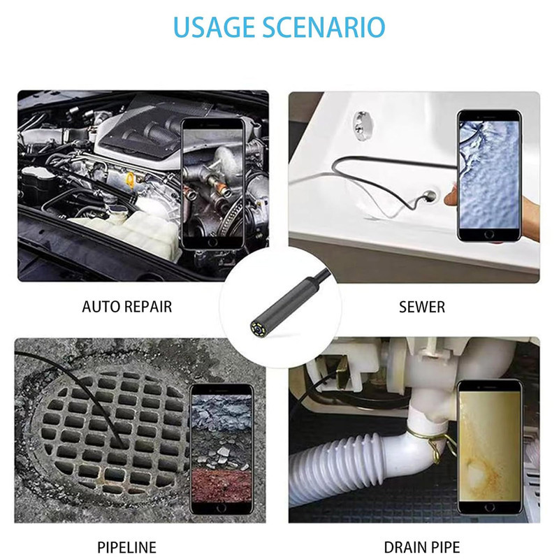 دوربین شلنگی مدل ضدآب 10M LED HW NEW 2024