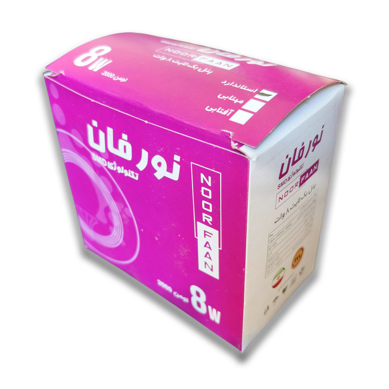 پنل ال‌ای‌دی 8 وات نورفان مدل بک لایت بسته 4 عددی