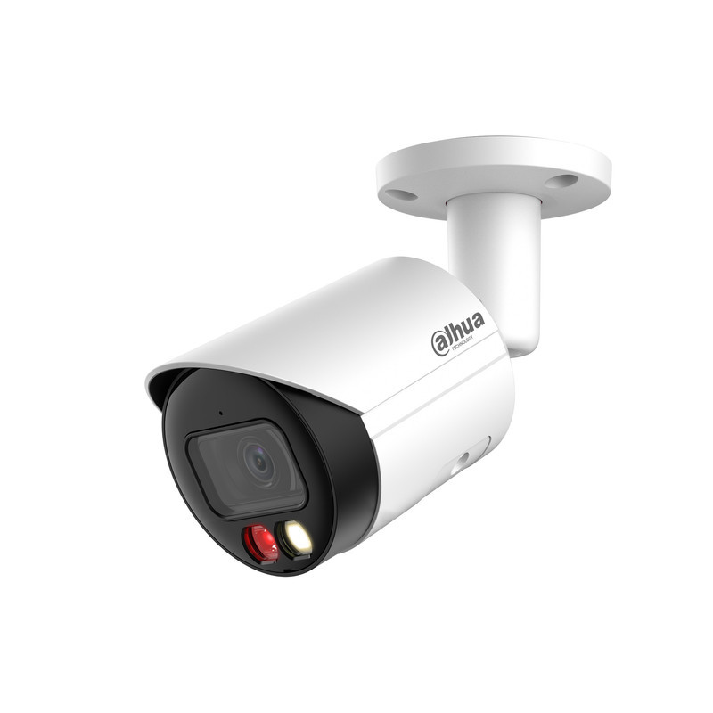 دوربین مداربسته تحت شبکه داهوا مدل IPC-HFW2449S-S-IL بالت 4 مگاپیکسل با قابلیت تصویربرداری فول کالر و مادون قرمز تا 30 متر، میکروفون داخلی، پشتیبانی کارت حافظه تا 256 گیگ و فناوری تشخیص هوشمند حرکتی SMD Plus