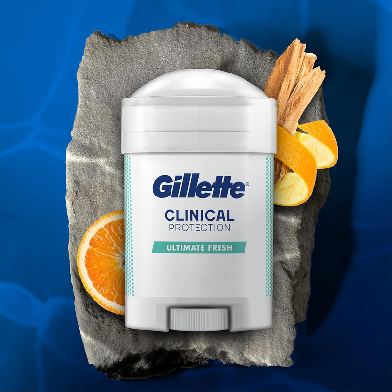 استیک دئودورانت مردانه ژیلت مدل CLINICAL ULTIMATE FRESH حجم 48 گرم