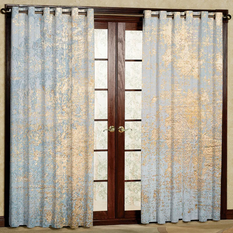 پرده طرح طلاکوب مدل مخمل پانچی کد 2696 W سایز 140x200 سانتی متر