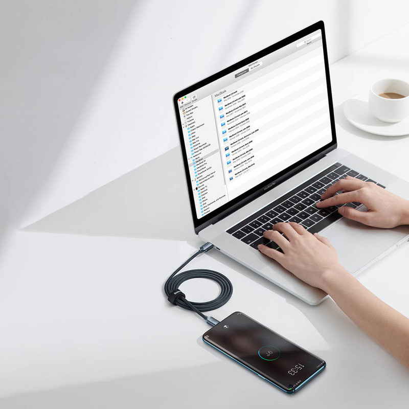 کابل USB-C باسئوس مدل Crystal Shine 100W طول 1.2 متر