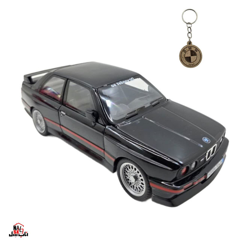 ماکت ماشین ناب سل مدل بی ام و فلزی BMW M3 E30 به همراه جاسوییچی