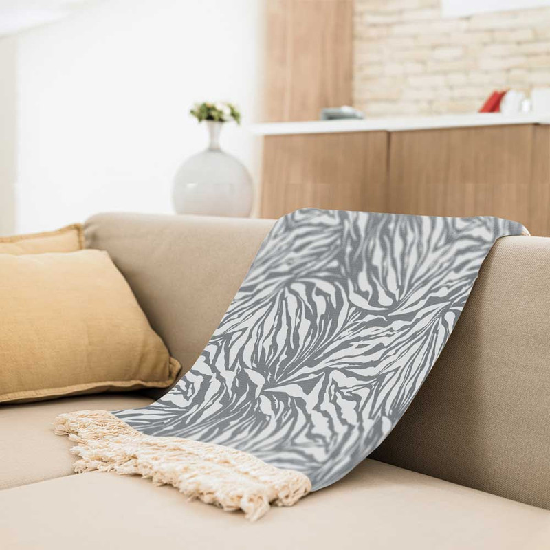 شال مبل طرح پوست کد Q2SH1080 سایز 100x180 سانتی متر