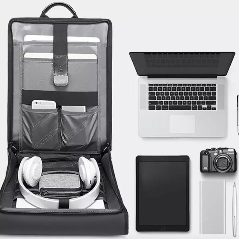 کوله پشتی لپ تاپ بنج مدل Bange BG-7252 Men Square Waterproof  مناسب برای لپ تاپ 13.1 تا 14 اینچی