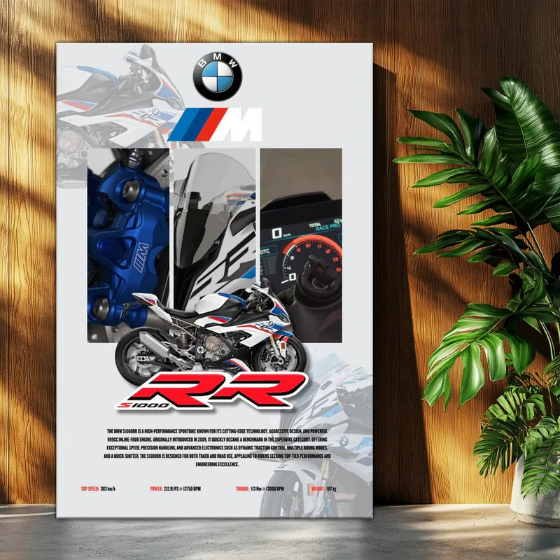 تابلو شاسی بکلیت طرح موتور سنگین بی ام و BMW S1000RR مدل T-po1675