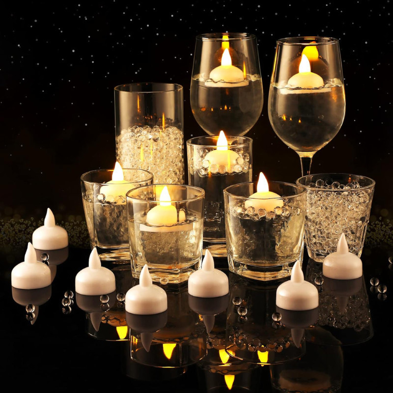 شمع ال ای دی مدل Floating مجموعه 12 عددی