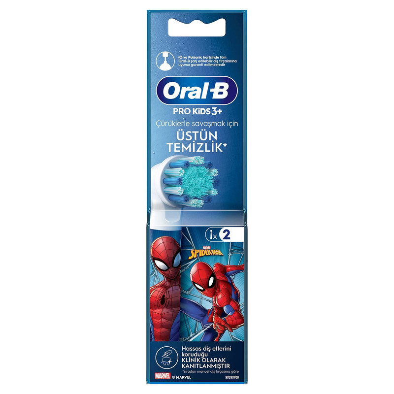 سری یدک مسواک برقی اورال-بی مدل Spider-Man Pro بسته 2 عددی