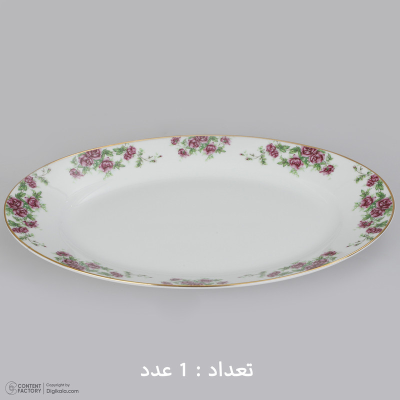 سرویس غذاخوری 28 پارچه چینی زرین ایران سری ایتالیا اف مدل Bidgol درجه یک
