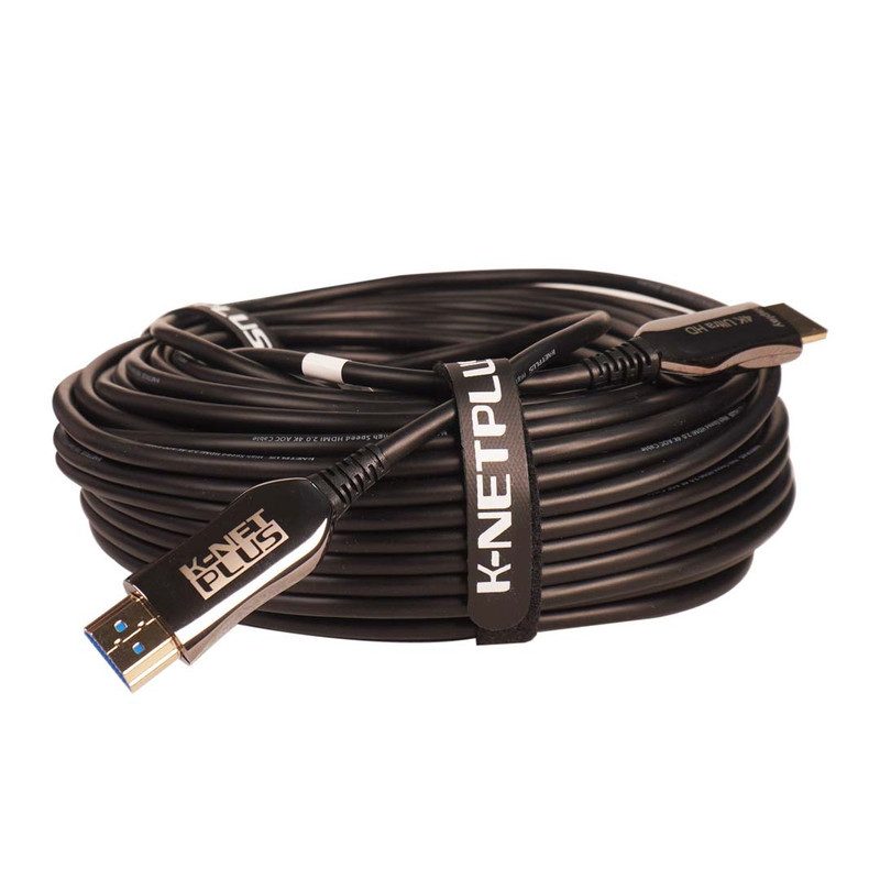 کابل HDMI 2.0 فیبر نوری کی نت پلاس مدل KP-CHAOC300 طول 30 متر