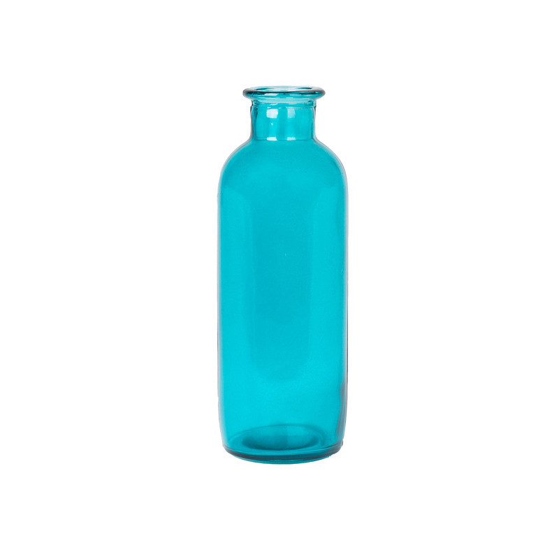 گلدان شیشه‌ای مدل مهناز کد 01، ابعاد 6×6×18 سانتی‌متر، وزن 250 گرم، قطر گلوگاه 2.5 سانتی‌متر، قطر بیرونی 4 سانتی‌متر، قطر کف 6 سانتی‌متر