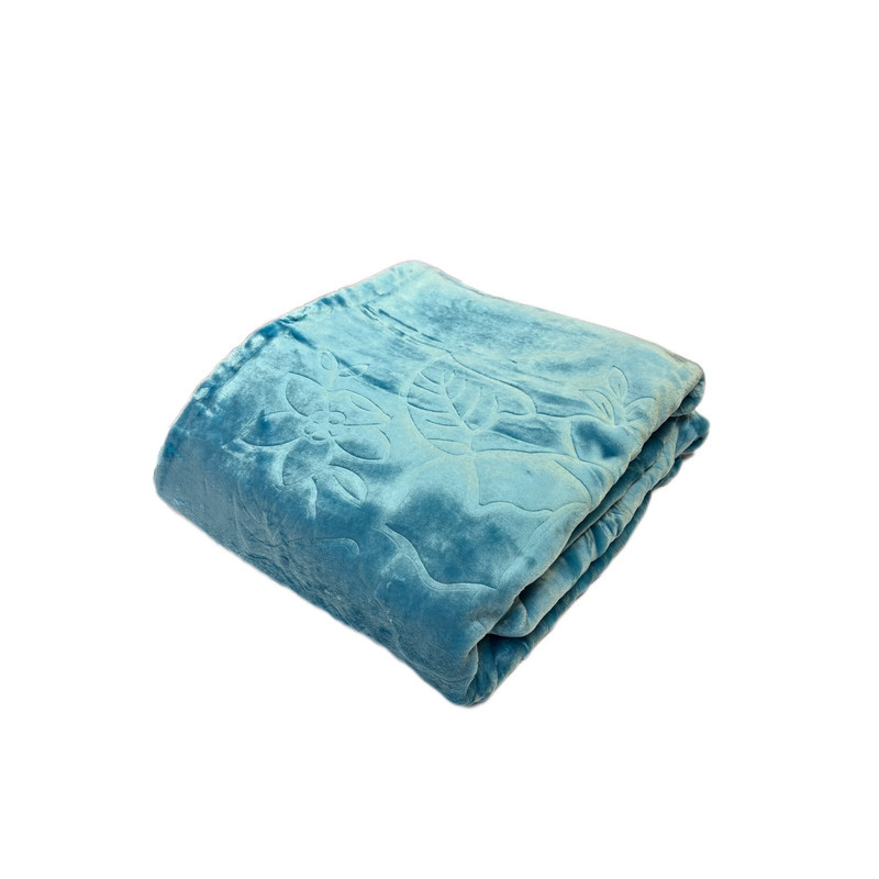 پتو 2 نفر نرمینه بافت مدل گل برجسته ۵۰۰۶ سایز 220x240 سانتی‌متر