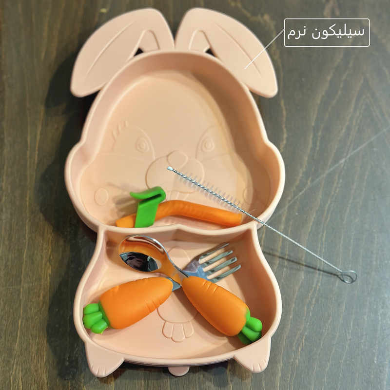 ظرف غذا 5 تکه کودک مدل خرگوش کد 2025