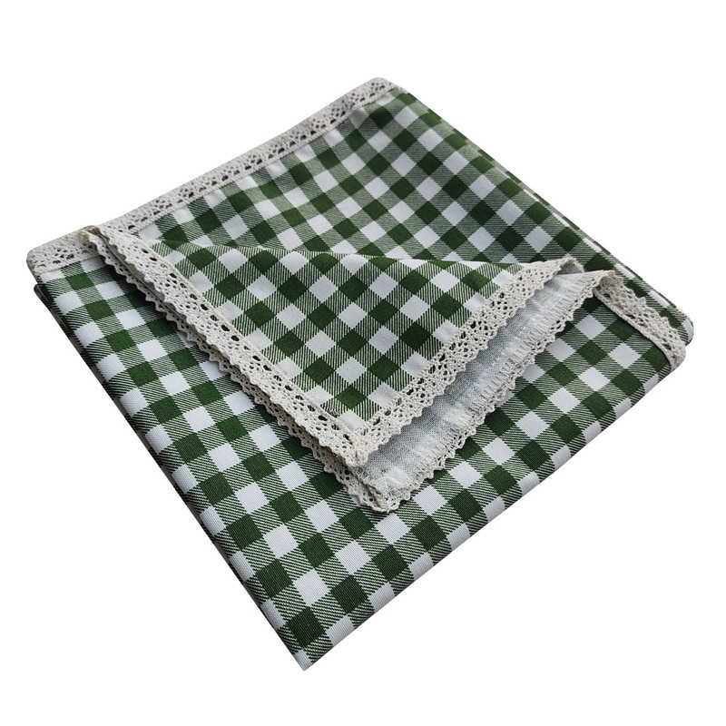 سفره 4 نفره نساجی دُر هنر یزد مدل cotton-sbz سایز 90×90 سانتی متر