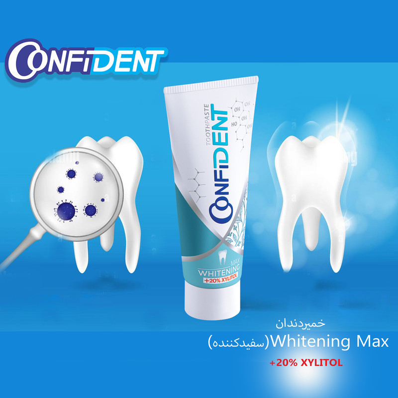 خمیر دندان کانفیدنت مدل Whitening-Max حجم 100 گرم