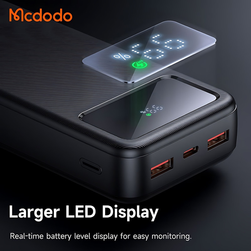 پاوربانک مک دودو مدل MC-4230 LED ظرفیت 20000 میلی آمپر ساعت
