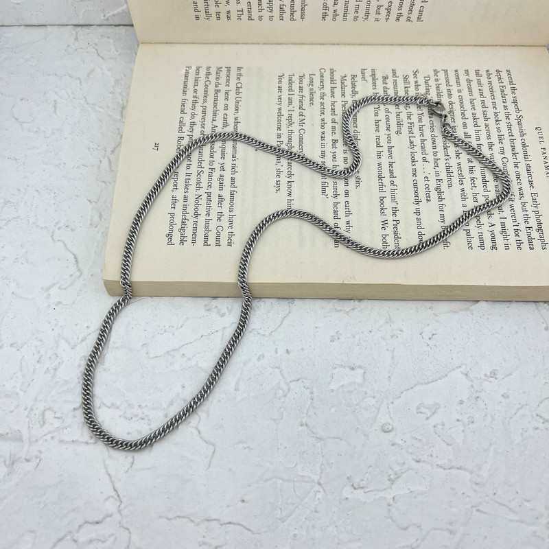 گردنبند مردانه مدل کارتی  N4729