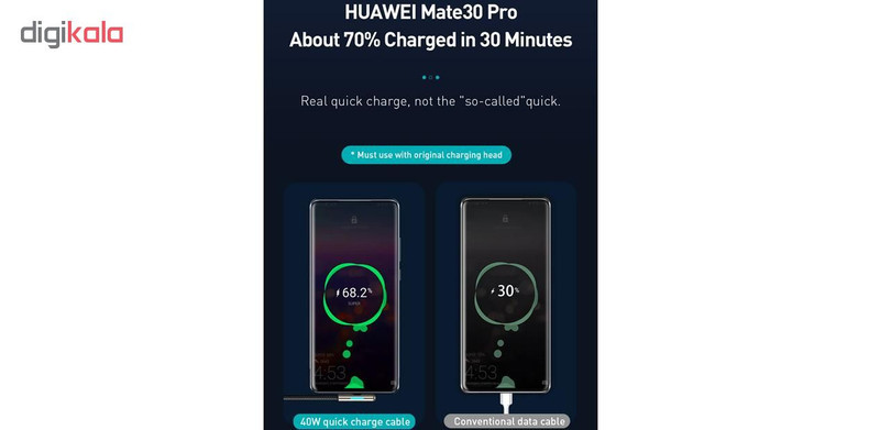 کابل تبدیل USB به USB-C باسئوس مدل CAT7C-B طول 1 متر