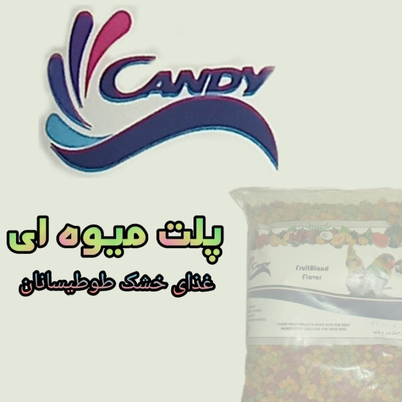 غذای پلت طوطیسانان کندی مدل میوه ای وزن 500 گرم