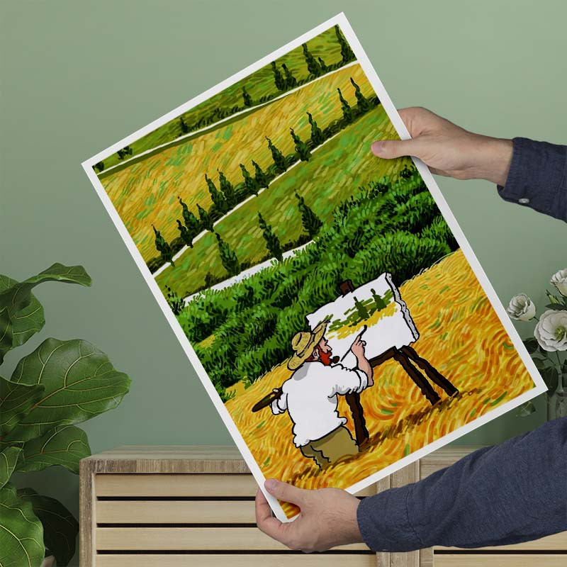 پوستر کارنيکا طرح فانتزی ون‌گوگ Van Gogh Fantasy کد 75480 مجموعه 8 عددی