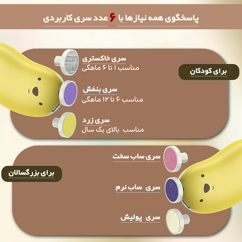 ست ناخن گیر برقی مدل KH-230
