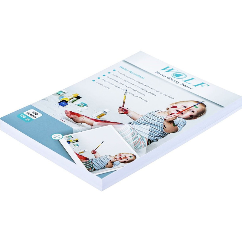 کاغذ چاپ عکس گلاسه ولف مدل Professinol-150 سایز A4 بسته 100 عددی